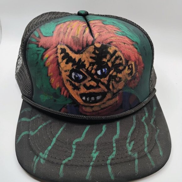 Chucky Custom Baseball Hat Painted Acrylic Horror Movie Child's Play - Picture 1 of 7
